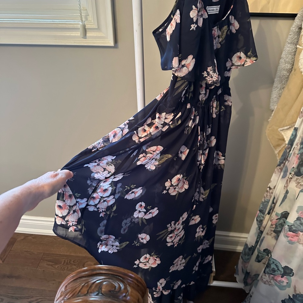 Abercrombie & Fitch Navy Dress with Pink Floral